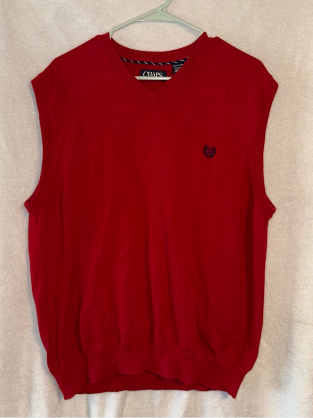 Chaps men’s size XXL red cotton sweater vest